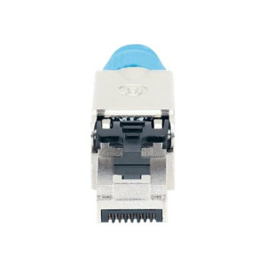 Intellinet Cat8.1 40G Shielded Toolless RJ45 Modular Field Termination Plug, For Easy and Quick High-quality Cable Assembly, Ideal for Data Centers, STP, for Solid & Stranded Wire, Gold-plated Contacts, Metal Housing