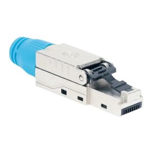 Intellinet Cat8.1 40G Shielded Toolless RJ45 Modular Field Termination Plug, For Easy and Quick High-quality Cable Assembly, Ideal for Data Centers, STP, for Solid & Stranded Wire, Gold-plated Contacts, Metal Housing