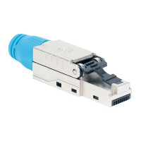 Intellinet Cat8.1 40G Shielded Toolless RJ45 Modular Field Termination Plug, For Easy and Quick High-quality Cable Assembly, Ideal for Data Centers, STP, for Solid & Stranded Wire, Gold-plated Contacts, Metal Housing