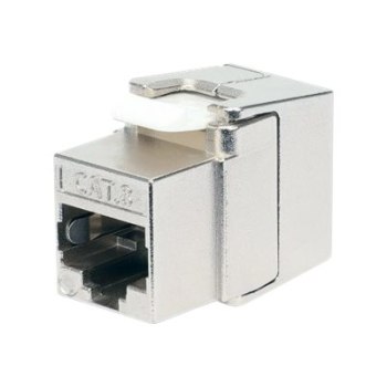 Intellinet Cat8.1 40G Shielded Toolless Keystone Jack, For Easy and Quick Snap-in Deployment, Ideal for Data Centers, STP, for Solid & Stranded Wire, Gold-plated Contacts, Metal Housing - Netzwerkanschluss - RJ-45 (W) - STP - CAT 8.1 - IEEE 802.3bt - Keys