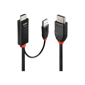 Lindy Adapter cable - HDMI, USB (power only) male to DisplayPort male