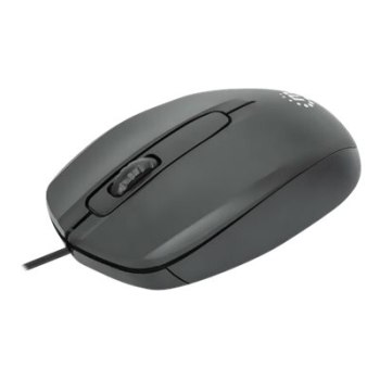 Manhattan Comfort II USB Wired Mouse, Black, 1000dpi, USB-A, Optical, Ambidextrous, Portable/Compact, Three Button with Scroll Wheel, Three Year Warranty, Retail Box