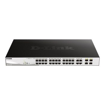 D-Link 28-Port Layer2 PoE Gigabit Smart Managed Switch|green 3.0 24x - Switch - Fiber Optic