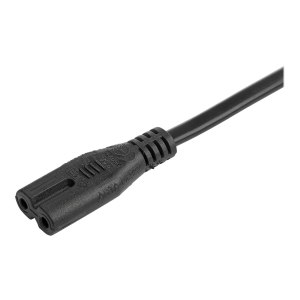 StarTech.com 2m (6ft) Laptop Power Cord, EU Plug to C7, 2.5A 250V, 18AWG, Notebook / Laptop Replacement AC Power Cord, Printer/Power Brick Cord, Europlug to IEC 60320 C7 - Laptop Charger Cable, Black (752E-2M-POWER-LEAD)