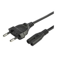 StarTech.com 3m (10ft) Laptop Power Cord, EU Plug to C7, 2.5A 250V, 18AWG, Notebook / Laptop Replacement AC Power Cord, Printer/Power Brick Cord, Europlug to IEC 60320 C7 - Laptop Charger Cable, Black (752E-3M-POWER-LEAD)