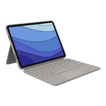 Logitech Combo Touch - Tastatur und Foliohülle - mit Trackpad - hintergrundbeleuchtet - Apple Smart connector - QWERTY - Spanisch - Sand - für Apple 11-inch iPad Pro (1. Generation, 2. Generation, 3. Generation)