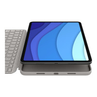 Logitech Combo Touch - Tastatur und Foliohülle - mit Trackpad - hintergrundbeleuchtet - Apple Smart connector - QWERTY - Spanisch - Sand - für Apple 11-inch iPad Pro (1. Generation, 2. Generation, 3. Generation)