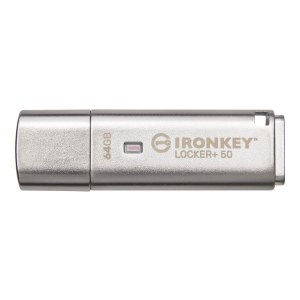 Kingston 64GB USB 3.2 IronKey Locker+ 50 AES USB w/256bit...