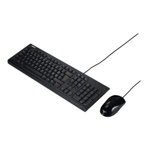 ASUS U2000 - Keyboard and Mouse Set - USB - Black