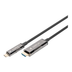 DIGITUS USB-C->HDMI AOC Kabel 15m 4K Glasfaser - Cable...