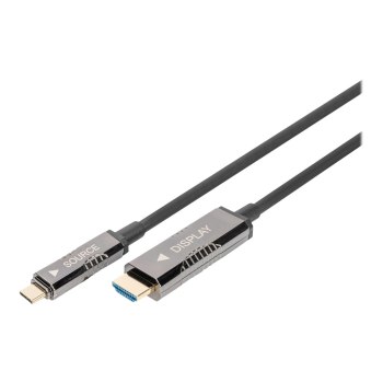 DIGITUS USB-C->HDMI AOC Kabel 20m 4K Glasfaser - Cable - Digital