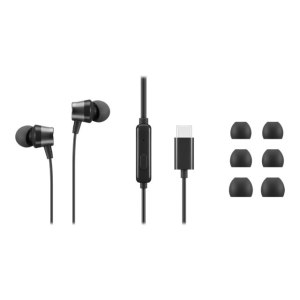 Lenovo Go - earbuds with microphone - in-ear - black