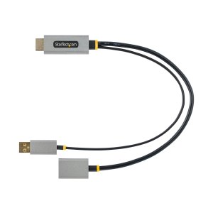 StarTech.com 1ft (30cm) HDMI to DisplayPort Adapter, Active 4K 60Hz HDMI Source to DP Monitor Adapter Cable, USB Bus Powered, HDMI 2.0 to DisplayPort Converter for Laptops/PC - Supports HDR and Ultrawide Displays (128-HDMI-DISPLAYPORT)