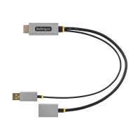 StarTech.com 1ft (30cm) HDMI to DisplayPort Adapter, Active 4K 60Hz HDMI Source to DP Monitor Adapter Cable, USB Bus Powered, HDMI 2.0 to DisplayPort Converter for Laptops/PC - Supports HDR and Ultrawide Displays (128-HDMI-DISPLAYPORT)