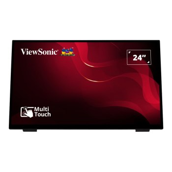 ViewSonic TD2465 - LED-Monitor - 61 cm (24") (23.8" sichtbar) - Touchscreen - 1920 x 1080 Full HD (1080p) @ 60 Hz - VA - 250 cd/m² - 3000:1 - 6.969 ms - HDMI, VGA, DisplayPort - Lautsprecher