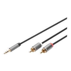 DIGITUS Audio adapter cable, 3.5 mm stereo jack to RCA