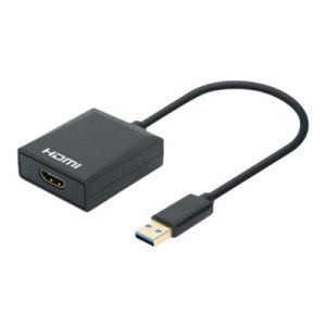 Manhattan USB-A to HDMI Cable, 1080p@60Hz, Converts USB 3.2 Gen1 (aka USB 3.0)