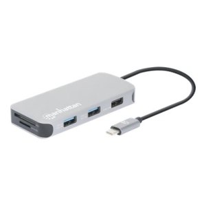 Manhattan USB-C Dock/Hub with Card Reader, Ports (x6):