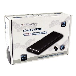 LC-Power LC-M2-C-NVME - SSD-Gehäuse - M.2 - M.2 - 10 Gbit/s - USB Anschluss - Schwarz