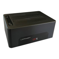 LC-Power LC-DOCK-U3-V - HDD-Dockingstation mit Netzanzeige, Ein/Aus-Schalter Schächte: 1 - 2,5" / 3,5" gemeinsam genutzt (6,4 cm/8,9 cm gemeinsam genutzt)