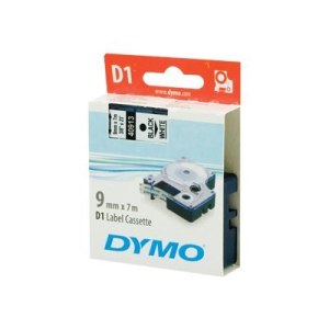 Dymo D1 Schriftband 9 mm x 7 m schwarz auf weiß...