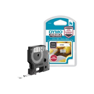 Dymo D1 1978364 - Vinylband 12 mm schwarz/weiß