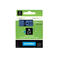 Dymo D1 - Self-adhesive - black on blue