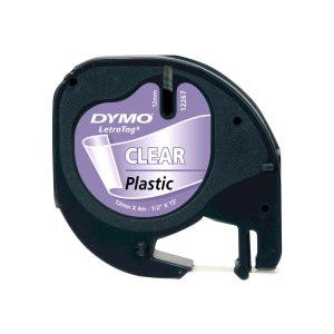 Dymo Letratag Band Plastik transparent 12 mm x 4 m -...