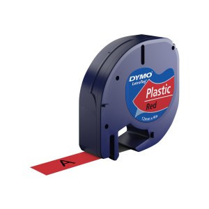 Dymo Etichette LT IN Plastica - Nero su rosso -...