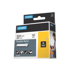 Dymo IND - Nylon - Klebstoff - Schwarz auf Weiß -...