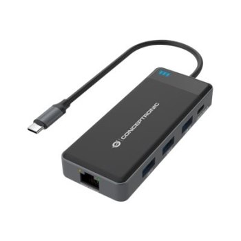 Conceptronic - Dockingstation - USB-C - 2 x HDMI - 1GbE