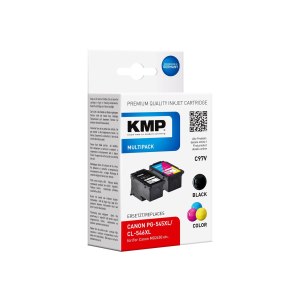 KMP MULTIPACK C97V - 2er-Pack - Hohe Ergiebigkeit - Schwarz, Farbe (Cyan, Magenta, Gelb)