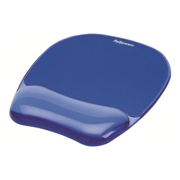 Fellowes Gel Crystals - Mauspad mit Handgelenkpolsterkissen - Blau