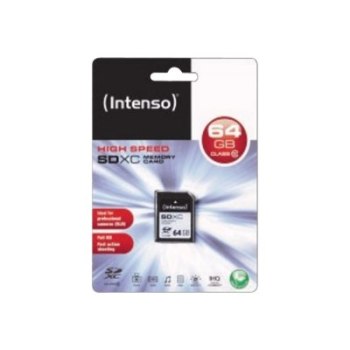 Intenso 3411490 - 64 GB - SDXC - Classe 10 - 40 MB/s - Nero