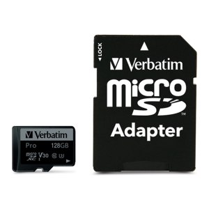 Verbatim PRO - Flash-Speicherkarte (microSDXC-an-SD-Adapter inbegriffen)