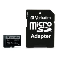 Verbatim PRO - Flash-Speicherkarte (microSDXC-an-SD-Adapter inbegriffen)