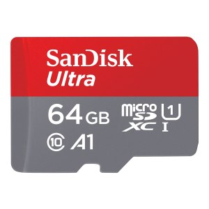 SanDisk 64GB Ultra microSDXC 140MB/s+SD Adapter -...