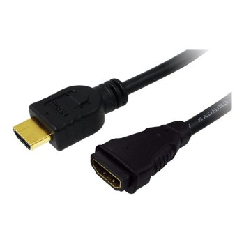 LogiLink HDMI/HDMI - 2.0m - 2 m - HDMI tipo A (Standard) - HDMI tipo A (Standard) - Nero