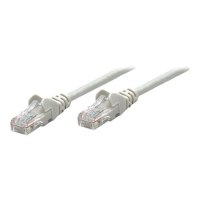 Intellinet Network Patch Cable, Cat5e, 0.5m, Grey, CCA, U/UTP, PVC, RJ45, Gold Plated Contacts, Snagless, Booted, Lifetime Warranty, Polybag