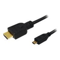 LogiLink 1m HDMI to HDMI Micro - M/M - 1 m - HDMI tipo A (Standard) - HDMI tipo D (Micro) - Nero