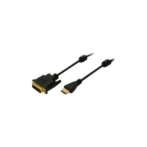 LogiLink HDMI>DVI-D 3m - 3 m - HDMI - DVI-D - Oro -...