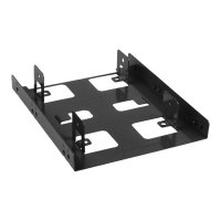 Sharkoon 3.5" BayExtension - Laufwerksschachtadapter - 3.5" to 2 x 2.5" (8,9 cm bis 2 x 6,4 cm) - Schwarz