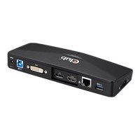 Club3D SenseVision USB 3.0 4K Docking Station - Dockingstation - USB - DVI, HDMI, DP - GigE