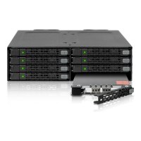 Icy Dock MB998SP-B - 2 ventola(e) - 4 cm - 6 Gbit/s - HDD,SSD - Nero - Metallo