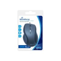 MEDIARANGE MROS202 - Mano destra - Ottico - USB tipo A - 2400 DPI - Nero - Grigio