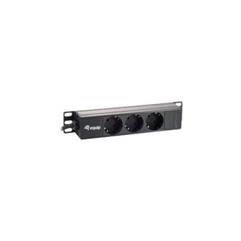 equip Power Distribution Unit - Stromverteilungseinheit (Rack - einbaufähig) - Wechselstrom 250 V - 3500 Watt - Ausgangsanschlüsse: 3 - 1U - 25.4 cm (10") - Silber