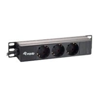 equip Power Distribution Unit - Stromverteilungseinheit (Rack - einbaufähig) - Wechselstrom 250 V - 3500 Watt - Ausgangsanschlüsse: 3 - 1U - 25.4 cm (10") - Silber