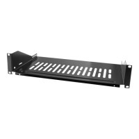 LogiLink Rack - Regal - Schwarz, RAL 9005 - 2U - 48.3 cm (19")