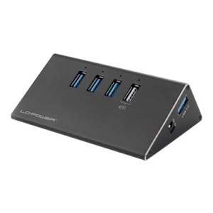 LC Power LC-HUB-ALU-2B-4 - Hub - 3 x SuperSpeed USB 3.0 +...