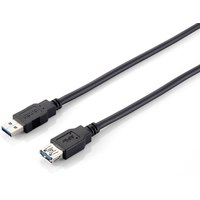 Equip 128399 - 3 m - USB A - USB A - USB 3.2 Gen 1 (3.1 Gen 1) - Maschio/Femmina - Nero